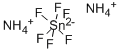 Structure of AMMONIUM HEXAFLUOROSTANNATE