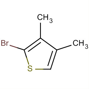 Chemical structure of Thiophene, 2-bromo-3,4-dimethyl-