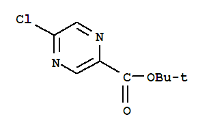 2-pyrazinecarboxylic acid, 5-chloro-, 1,1-dimethylethyl ester结构式