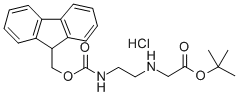 Structure of N-[2-(FMOC-AMINO)-ETHYL]GLYCINE TERT-BUTYL ESTER HYDROCHLORIDE