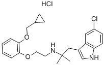 Structure of (N-[2-(2-CYCLOPROPYLMETHOXYPHENOXY)ETHYL]-5-CHLORO-ALPHA,ALPHA-DIMETHYL-1H-INDOLE-3-ETHANAMINE) HYDROCHLORIDE