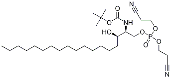 Structure of [R-(R*,S*)]-9-Cyano-6-(2-cyanoethoxy)-3-(1-hydroxyhexadecyl)-5,7-dioxa-2-aza-6-phosphanonanoic Acid 6-Oxide 1,1-DiMethylethyl Ester
