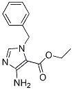 Structure of 1H-Imidazole-5-carboxylic acid, 4-amino-1-(phenylmethyl)-, ethyl ester