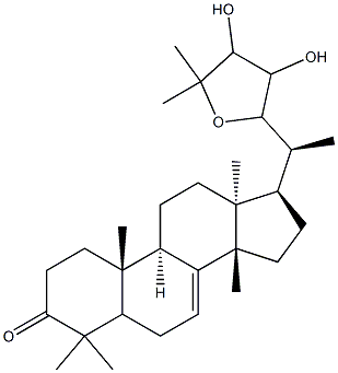22,25-环氧-23,24-二羟基-13ALPHA,14BETA,17BETAH-羊毛甾-7-烯-3-酮结构式