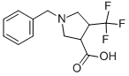 1-苄基-4-三氟甲基-吡咯烷-3-羧酸结构式