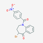 4-bromo-1-(4-nitrobenzoyl)-1,2,3,4-tetrahydro-5h-1-benzazepin-5-o Ne结构式
