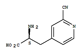 Chemical structure of 4-PYRIDINEPROPANOIC ACID -A-AMINO-2-CYANO-,(S)-
