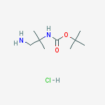 Structure of 2-N-Boc-2-methylpropane-1,2-diamine-HCl
