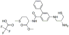 METHYL[N-[2-PHENYL-4-N-[2(R)-AMINO-3-MERCAPTOPROPYLAMINO] BENZOYL]]-METHIONATE, TFA结构式