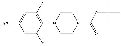tert-butyl 4-(4-amino-2,6-difluorophenyl)piperazine-1-carboxylate结构式