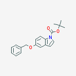 2-Methyl-2-propanyl 5-(benzyloxy)-1H-indole-1-carboxylate结构式