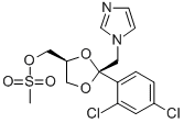 Structure of (2S-CIS)-2-(2,4-DICHLOROPHENYL)-2-(1H-IMIDAZOL-1-YLMETHYL)-1,3-DIOXOLANE-4-METHANOL, METHANESULFONATE (ESTER)KETOCONAZOLE
