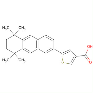 Structure of 3-Thiophenecarboxylic acid,5-(5,6,7,8-tetrahydro-5,5,8,8-tetramethyl-2-anthracenyl)-