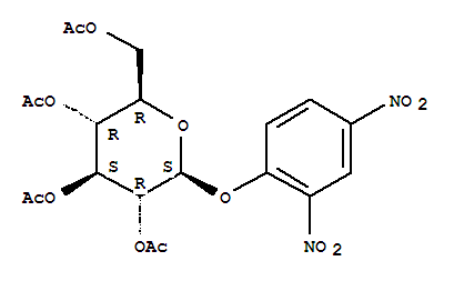 2,4-dinitrophenyl 2,3,4,6-tetra-O-acetylhexopyranoside结构式