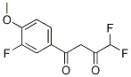 Structure of 4,4-difluoro-1-(3-fluoro-4-methoxyphenyl)butane-1,3-dione