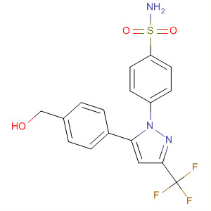4-[5-(4-羟基甲基苯基)-3-(三氟甲基)-1H-吡唑-1-基]苯磺酰胺结构式