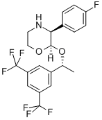 Structure of [2R-[2aR*),3a]-2-[1-[3,5-Bis(trifluoromethyl)phenyl]ethoxy]-3-(4-fluorophenyl)morpholine