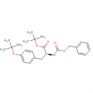 Structure of L-Tyrosine, O-(1,1-dimethylethyl)-N-[(phenylmethoxy)carbonyl]-,1,1-dimethylethyl ester