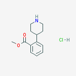 Structure of 2-PIPERIDIN-4-YL-BENZOIC ACID METHYL ESTER HCL