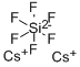 Structure of CESIUM HEXAFLUORO SILICATE