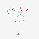 Structure of 3-BENZYL-PIPERIDINE-3-CARBOXYLIC ACID ETHYL ESTER HCL