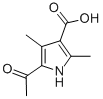 5-乙酰基-2,4-二甲基-1H-吡咯-3-羧酸结构式