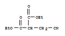 Structure of diethyl (cyanomethyl)propanedioate