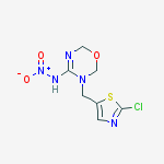 Structure of N-[3-[(2-chloro-1,3-thiazol-5-yl)methyl]-2,6-dihydro-1,3,5-oxadiazin-4-yl]nitramide