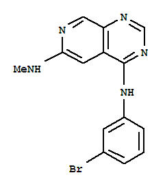 Structure of N4-(3-Bromophenyl)-N6-methyl-pyrido[3,4-d]pyrimidine-4,6-diamine