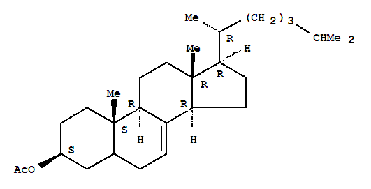 Structure of Cholest-7-en-3β-ol acetate