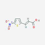 Structure of (2E)-3-(5-nitrothiophen-2-yl)prop-2-enoic acid