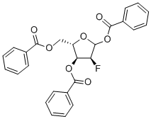 Structure of 1,3,5-Tri-O-benzoyl-2-deoxy-2-fluoro-alpha-L-arabinofuranose