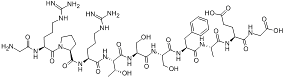 Structure of Glycine, glycyl-L-arginyl-L-prolyl-L-arginyl-L-threonyl-L-seryl-L-seryl-L-phenylalanyl-L-alanyl-L-a-glutaMyl-