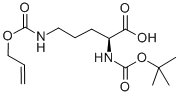 Structure of BOC-ORN(ALOC)-OH