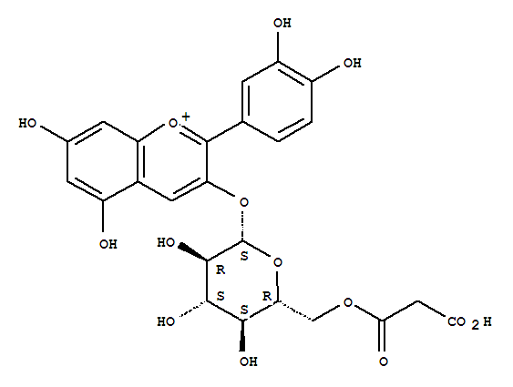 Structure of 6"-Malonylchrysanthemin