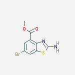 Structure of methyl 2-amino-6-bromobenzo[d]thiazole-4-carboxylate
