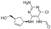 Structure of N-[2-Amino-4-chloro-6-[[(1R,4S)-4-(hydroxymethyl)-2-cyclopenten-1-yl]amino]-5-pyrimidinyl]formamide