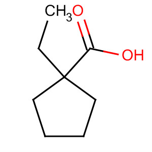 Structure of Cyclopentanecarboxylic acid, 1-ethyl-
