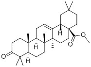 3-Oxoolean-12-en-28-oic acid methyl ester结构式