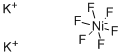 Structure of POTASSIUM HEXAFLUORONICKELATE(IV)