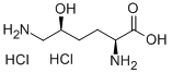 (5R)-5-羟基-L-赖氨酸 二盐酸盐 一水合物结构式