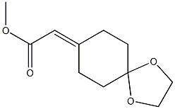 Structure of (1,4-dioxa-spiro[4.5]dec-8-ylidene)-acetic acid methyl ester