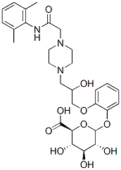 Structure of 2-[3-[4-[2-[(2,6-Dimethylphenyl)amino]-2-oxoethyl]-1-piperazinyl]-2-hydroxypropoxy]phenyl -D-Glucopyranosiduronic Acid