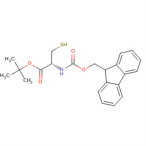Structure of L-Cysteine, N-[(9H-fluoren-9-ylmethoxy)carbonyl]-, 1,1-dimethylethylester