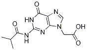Structure of 9H-Purine-9-acetic acid,1,6-dihydro-2-[(2-methyl-1-oxopropyl)amino]-6-oxo-