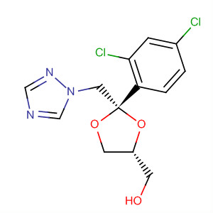 Structure of 1,3-Dioxolane-4-methanol,2-(2,4-dichlorophenyl)-2-(1H-1,2,4-triazol-1-ylmethyl)-, (2S,4R)-