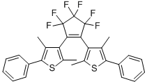 1,2-双(2,4-二甲基-5-苯基-3-噻吩基)-3,3,4,4,5,5-六氟-1-环戊烯结构式
