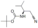 Structure of Carbamic acid, [(1R)-1-(cyanomethyl)-2-methylpropyl]-, 1,1-dimethylethyl ester
