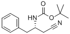 Structure of Carbamic acid,N-[(1S)-1-(cyanomethyl)-2-phenylethyl]-, 1,1-dimethylethyl ester