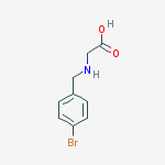 (4-BROMO-BENZYLAMINO)-ACETIC ACID结构式